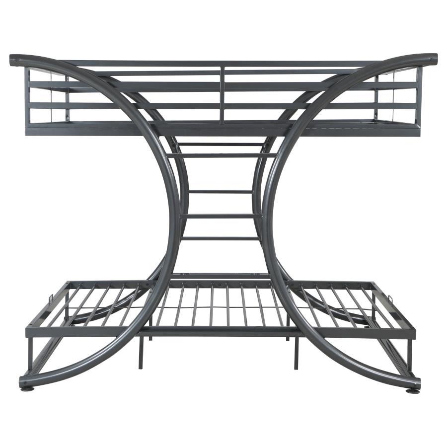 Coaster Stephan Gunmetal Full/Full Bunk Bed - Thumbnail 4